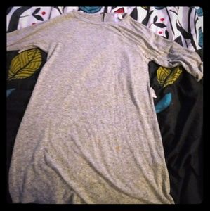 Long sleve grey mini dress